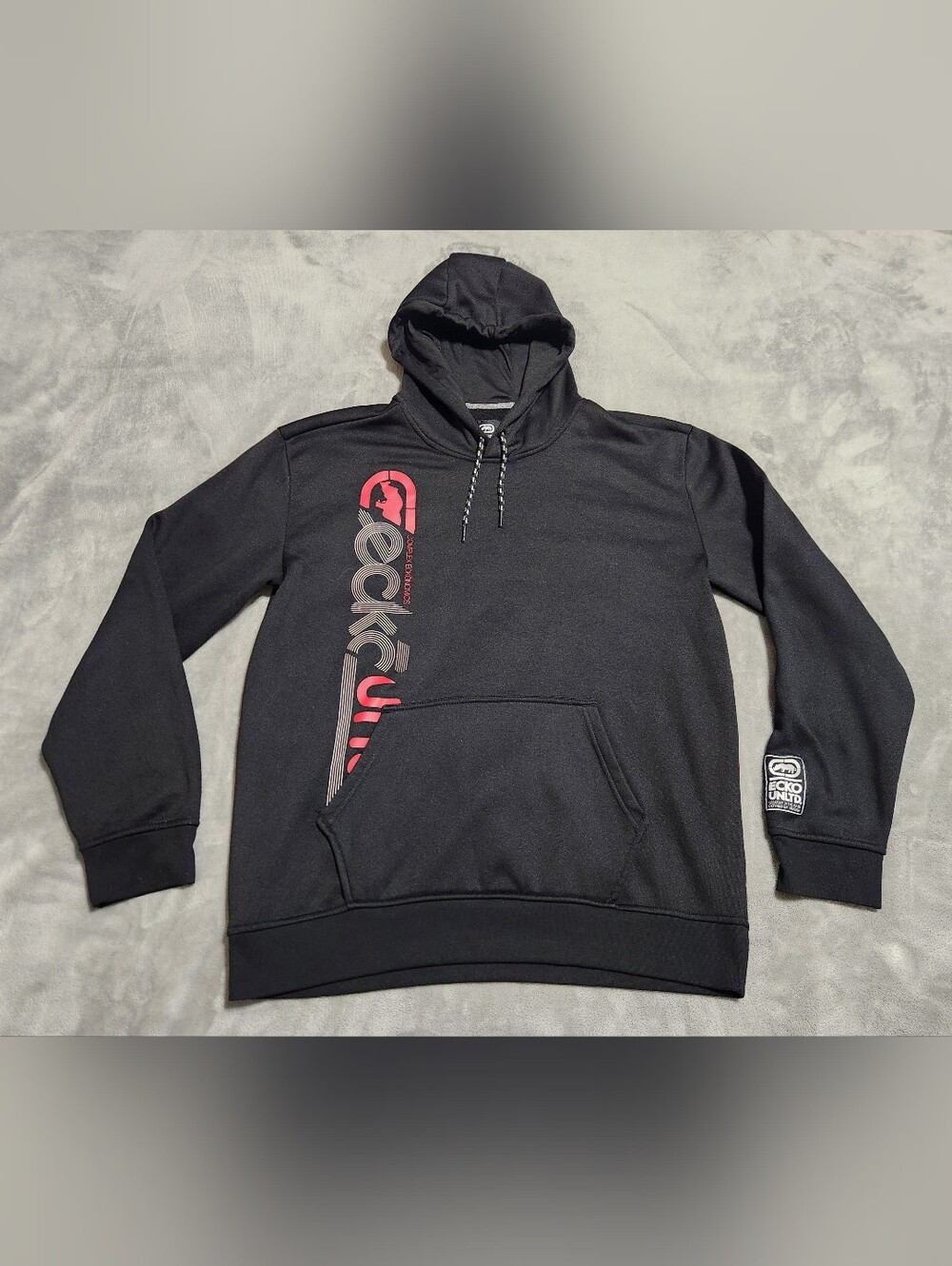 Ecko Unltd Black & Red Logo Pullover Hoodie XL